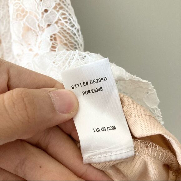 Lulus All of My‎ Heart White Lace Skater Dress XS - Picture 7 of 7